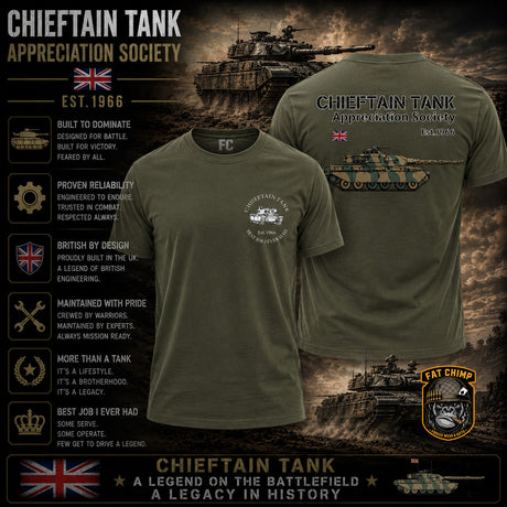 Chieftain Tank Best Job I Ever Had Double Side Printed T-Shirt