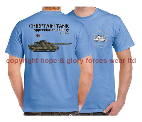 Chieftain Tank Best Job I Ever Had Double Side Printed T-Shirt - Carolina Blue