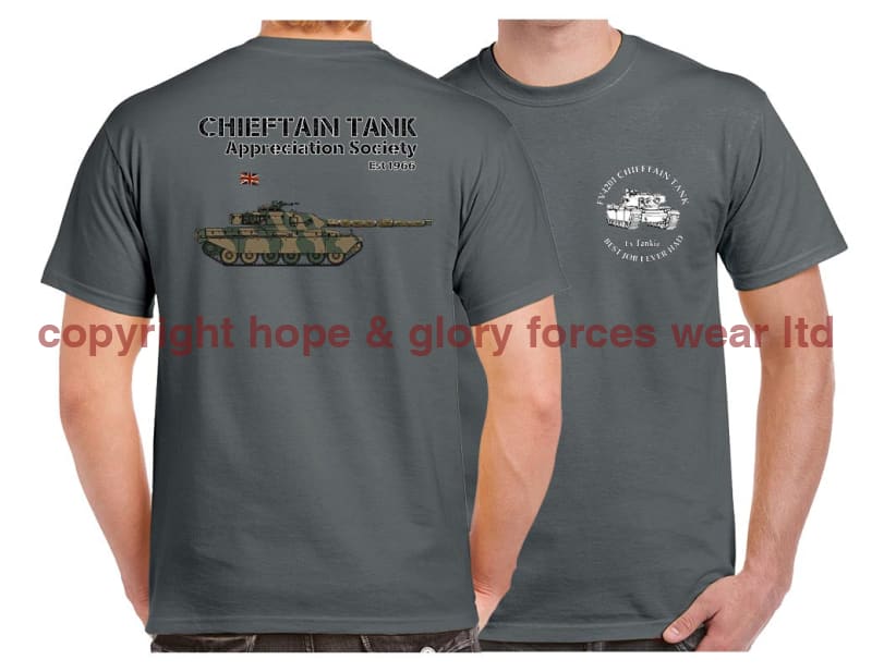 Chieftain Tank Best Job I Ever Had Double Side Printed T-Shirt - Charcoal