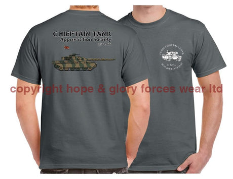Chieftain Tank Best Job I Ever Had Double Side Printed T-Shirt - Charcoal