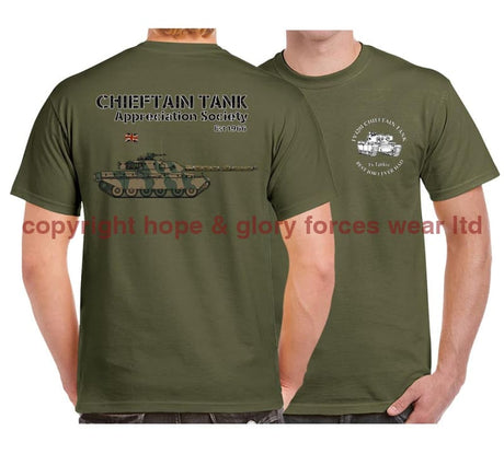 Chieftain Tank Best Job I Ever Had Double Side Printed T-Shirt - Military Green/Olive