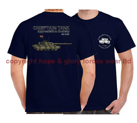 Chieftain Tank Best Job I Ever Had Double Side Printed T-Shirt - Navy Blue