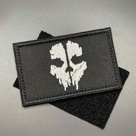 COD Skull Patch Black/Grey, Hook & Loop, 8cm | Task Outdoor