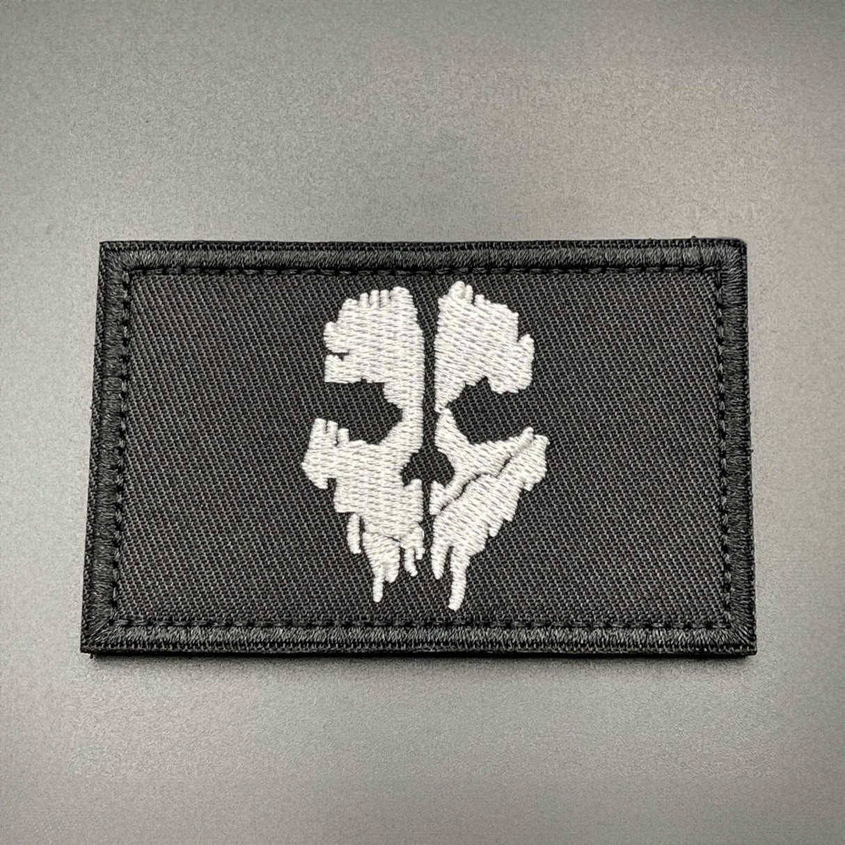 COD Skull Patch Black/Grey, Hook & Loop, 8cm | Task Outdoor