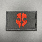 COD Skull Patch Black/Red, Hook & Loop, 8cm | Task Outdoor