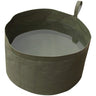 Web-Tex Collapsible Bowl in olive green, 4 litre heavy-duty PVC camp bowl