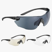Bolle Combat Ballistic Glasses Kit - clear lens fitted, front view on white background