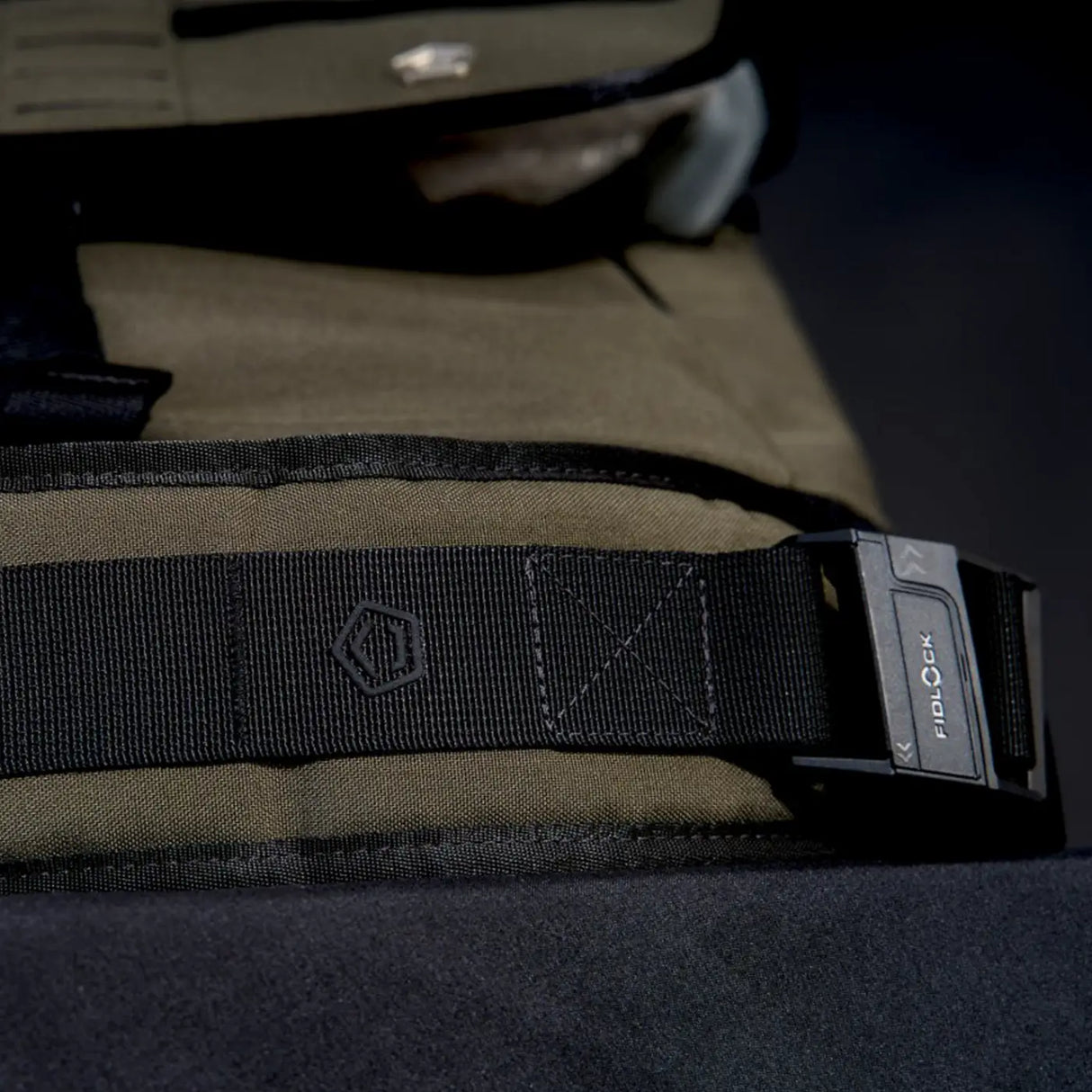 Pentagon Consul Crossbody Messenger Bag Closeup RAL7013 Green | Task Outdoor