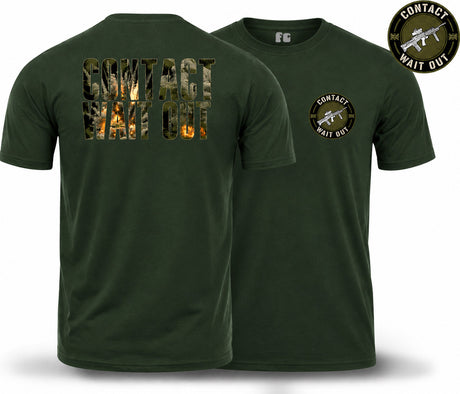 Contact Wait Out Double Print T-Shirt - Green