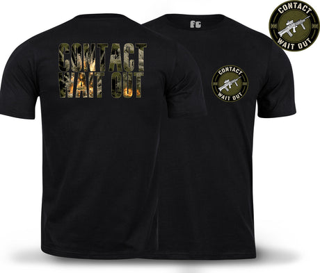 Contact Wait Out Double Print T-Shirt - Black