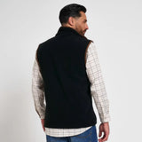Jack Pyke Countryman Fleece Gilet in Anthracite from the back on white background