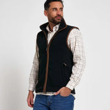 Jack Pyke Countryman Fleece Gilet in Anthracite from the front right on white background