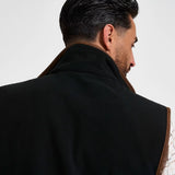 Jack Pyke Countryman Fleece Gilet in Anthracite close up of the collar