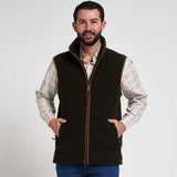 Jack Pyke Countryman Fleece Gilet in Dark Olive Green from the front on white background