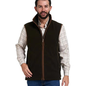 Jack Pyke Countryman Fleece Gilet in Dark Olive Green from the front right on white background
