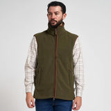 Jack Pyke Countryman Fleece Gilet in Light Olive Green from the front on white background