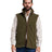 Jack Pyke Countryman Fleece Gilet in Light Olive Green from the front zip open on white background