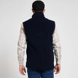 Jack Pyke Countryman Fleece Gilet in Navy Blue from the back on white background