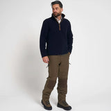 Jack Pyke Countryman Fleece Pullover in navy blue from the front on white background