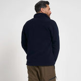 Jack Pyke Countryman Fleece Pullover in navy blue from the back  on white background
