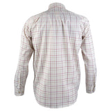 Jack Pyke Countryman Shirt in burgunsy check from the back on white background