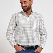 Jack Pyke Countryman Shirt in green check from the front on white background
