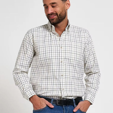 Jack Pyke Countryman Shirt in green check from the front on white background