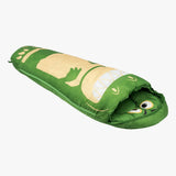 Highlander Creature Kids Mummy Sleeping Bag dinosaur side on white background