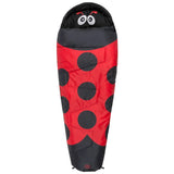 Highlander Creature Kids Mummy Sleeping Bag ladybird on white background
