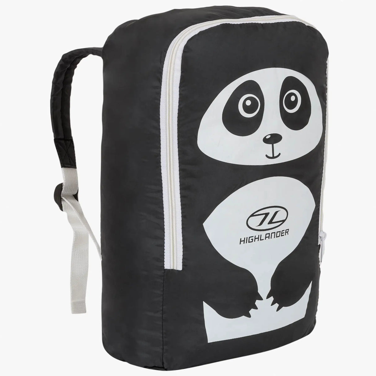 Highlander Creature Kids Mummy Sleeping Bag panda storage bag on white background