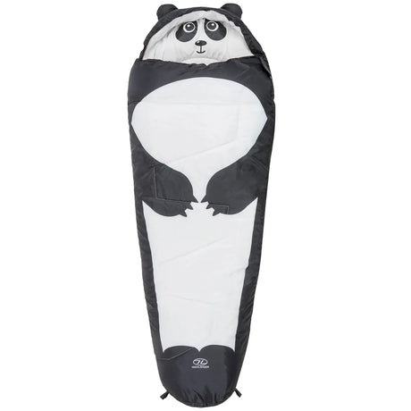Highlander Creature Kids Mummy Sleeping Bag panda on white background