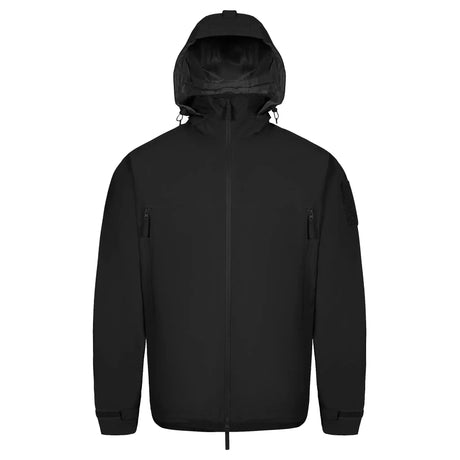 Highlander Cyclone Pro Waterproof Tactical Jacket in black from the front