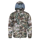 Highlander Cyclone Pro Waterproof Military Jacket in hmtc camo from the front