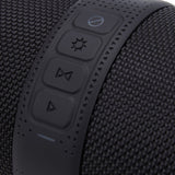 Close-up of the control buttons on the Maplin party speaker band