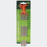 Highlander Dart Aluminium Tent Pegs - 16cm/6" - Pack of 5 - front view of retail packaging