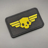 Divers Skull Wings Patch Black: Hook & Loop, 8cm | Task Outdoor