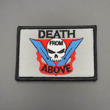 Death From Above Patch Grey: Hook & Loop, 8cm | Task Outdoor