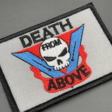 Death From Above Patch Grey: Hook & Loop, 8cm | Task Outdoor