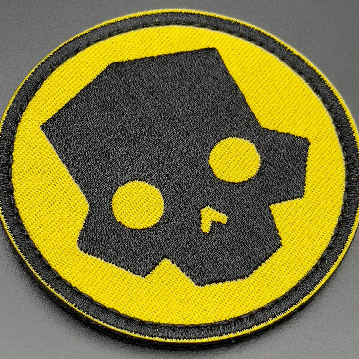 Divers Skull Patch Yellow: Hook & Loop, 8cm