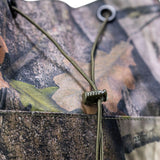 Jack Pyke Decoy Bag 120L in Evo Camo close up of drawcord closure