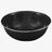 Highlander Deluxe Enamel Vintage Camping Bowl in Black, speckled enamel with metal-trimmed rim