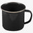 Highlander Deluxe Enamel Vintage Camping Mug in Black, speckled enamel with metal-trimmed rim and enamelled handle