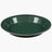 Highlander Deluxe Enamel Vintage Camping Plate in Green, speckled enamel with metal-trimmed rim