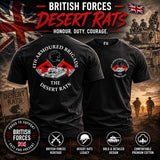 Desert Rats 4th Armoured Double Print T-Shirt - Design
