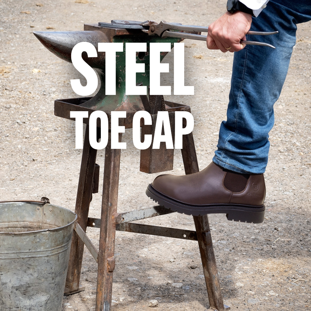 Bareback Detroit Steel Toe Cap Work Boots - Brown side profile
