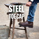 Bareback Detroit Steel Toe Cap Work Boots - Brown side profile