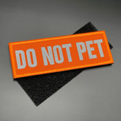 Do Not Pet Patch Hi Vis Orange, Hook & Loop, 11cm 