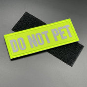 Do Not Pet Patch Hi Vis Yellow, Hook & Loop, 11cm 