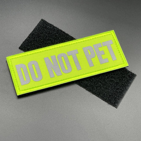 Do Not Pet Patch Hi Vis Yellow, Hook & Loop, 11cm | Task Outdoor