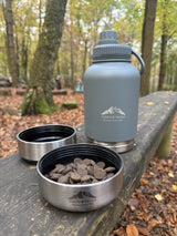 Fido's Trails 3-in-1 Dog Water Bottle | Portable Travel Bottle - Mountain Grey